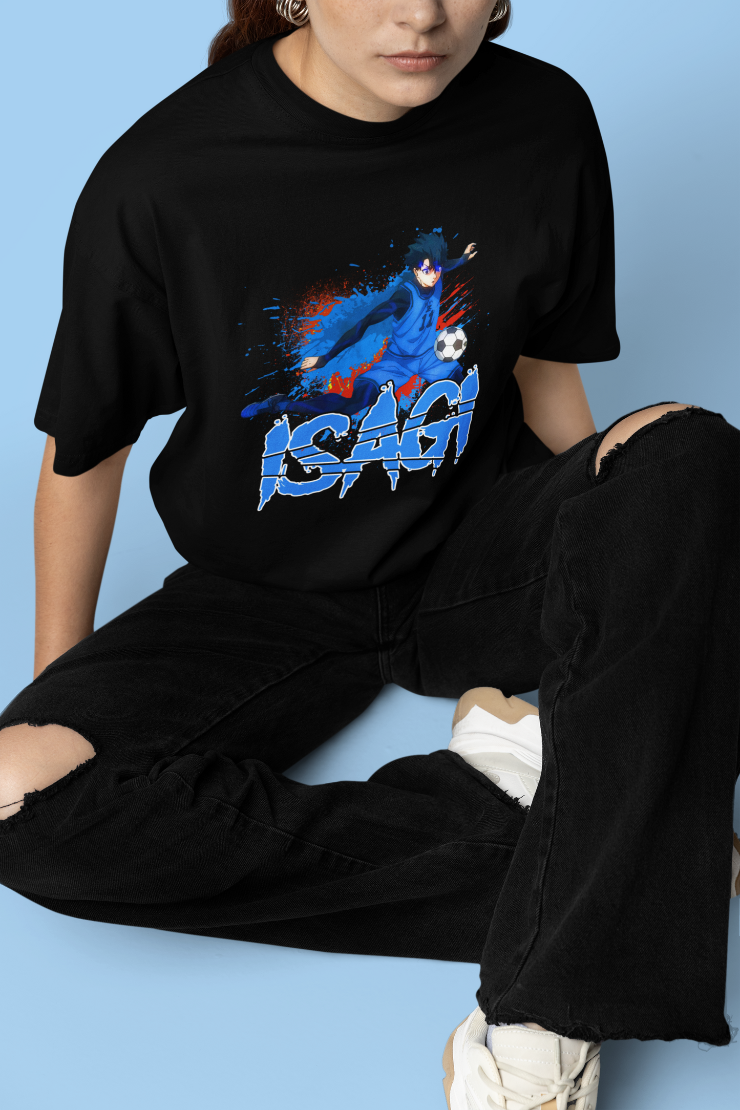 Blue Lock Isagi Yoichi unisex anime oversized tshirt